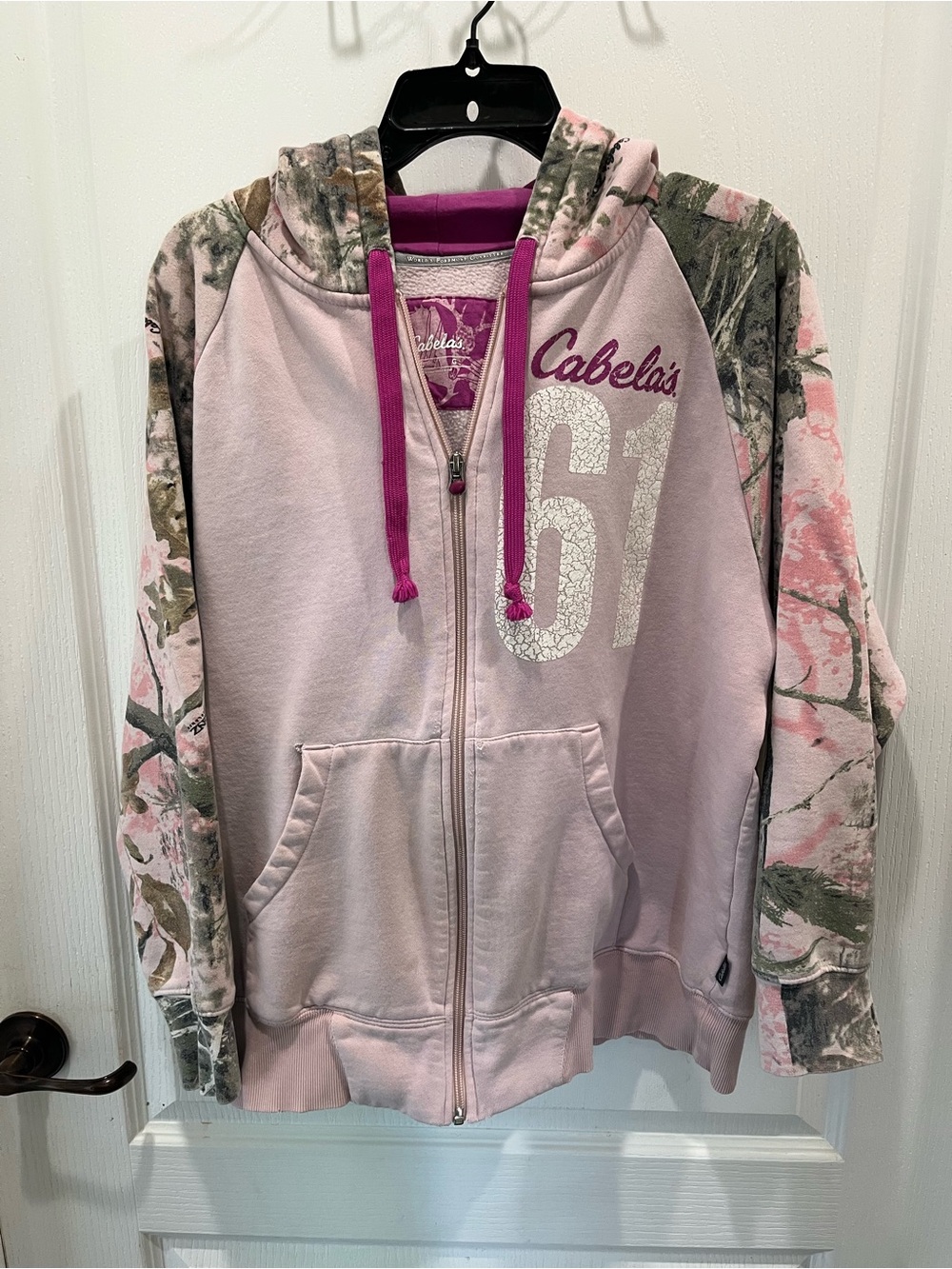Cabela's Pink & Camo Girls' Full-Zip Hoodie Jacket